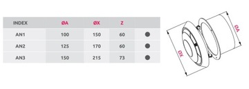 АНЕМОСТАТ 100 СЕТКА ВЫПУСКНОГО КЛАПАН, БЕЛЫЙ