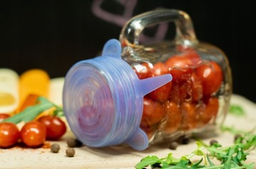 НАКРЫТКИ СИЛИКОНОВЫЕ УНИВЕРСАЛЬНЫЕ ДЛЯ ПИЩЕВЫХ, 6 ШТ.