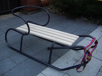 ПОЛЬСКИЕ БАЗОВЫЕ САНКИ СО СПИНКОЙ И МАТРАСОМ