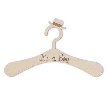 Drewniany wieszak dziecięcy z grawerem IT'S A BOY akcesoria do sesji foto