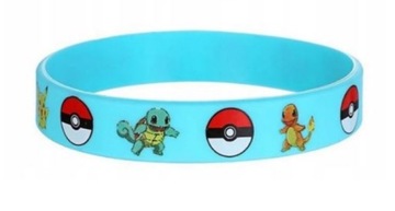 OPASKA BRANSOLETKA SILIKONOWA POKEMON NIEBIESKA PIKACHU CHARMANDER