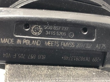 РЕМЕНЬ БЕЗОПАСНОСТИ ПЕРЕДНИЙ ЛЕВЫЙ AUDI Q3 I 8U0857705F 11-18