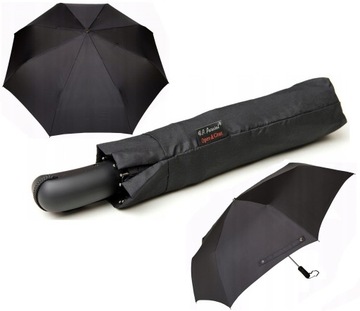 DUŻY MĘSKI RODZINNY PARASOL 120cm JUMBO POLSKI PEŁEN AUTOMAT WŁÓKNO