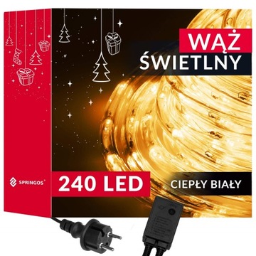 LAMPKI CHOINKOWE WĄŻ ŚWIETLNY ZEWNĘTRZNY LED DŁUGI
