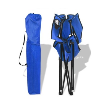 Składane Krzesło Turystyczne Wędkarskie Niebieskie