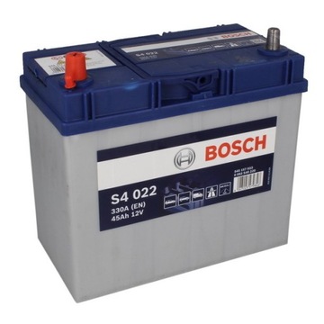 BOSCH SILVER S4 022 45Ah 330A JLC+ CIENKIE KLEMY