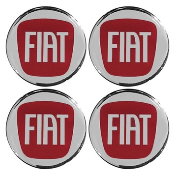 НАКЛЕЙКИ ЭМБЛЕМЫ FIAT ДЛЯ ПАКЕТОВ КОЛЕС, АЛЮМИНИЕВЫЕ ДИСКИ 70 мм