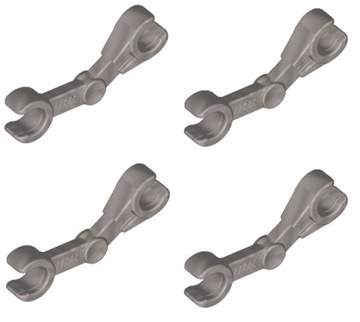 LEGO Ramię Robota Droid Srebrny Flat Silver 4 sztuki 6330125 30377