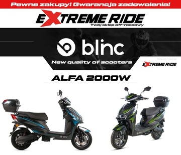 SKUTER ELEKTRYCZNY BLINC ALFA 2000W 72V20Ah hulajnoga TRANSPORT GRATIS PL