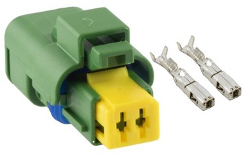 Wtyczka kostka wiązka FIAT CITROEN PEUGEOT RENAULT 2 piny SICMA-1,5 zielon