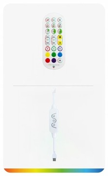 TAŚMA LED NEON 10M (1x10) APLIKACJA BLUETOOTH RGB PILOT RADIOWY 2.4GHz 24V