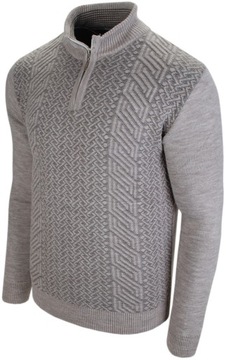 M-Wełniany sweter-półgolf wzór norweski turecki EV 03