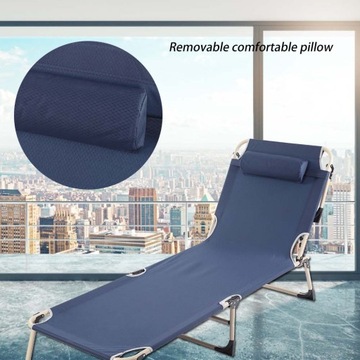 Портативный складной шезлонг для улицы, пляжа, сада, патио.