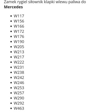 MERCEDES W205 213 117 VZPĚRA/TLAKOVAČ KRYT PLNĚNÍ PALIVA