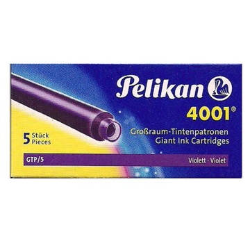 NABOJE PIÓRA PELIKAN ATRAMENTOWE DŁUGIE FIOLETOWE