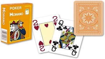 KARTY DO GRY MODIANO 100% PLASTIK JUMBO POKER LUX