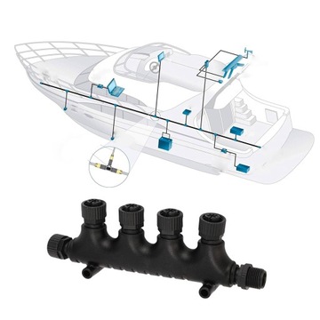 Dla NMEA 2000 N2K 4-portowy trójnik M12 5-pinowy