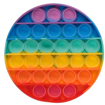 Sensory Toy Push Pop It Wheel Rainbow