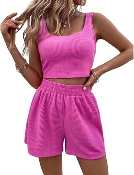 Streetwear Oversize Zestaw Dresów Topy Koszulka Krótkie Spodenki, czerwony
