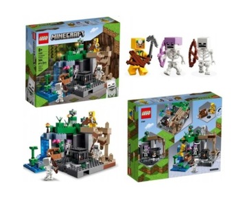 НАБОР LEGO MINECRAFT SKELETON DUNGEON 21189 + ПОДАРОЧНАЯ СУМКА LEGO