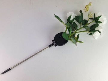 KWIAT RÓŻA SOLARNA WBIJANA LED KOLOROWA SOLAR DEKORACYJNA DO OGRODU KWIATEK