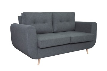 Wygodna sofa kanapa N37 2 osobowa na wysokich nóżkach styl skandynawski