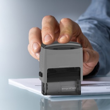 WAGRAF B4s ШТАМП ДЛЯ 8 СТРОК НАЗВАНИЕ КОМПАНИИ ОФИСНЫЙ ДИЗАЙН + ЛАСТИК