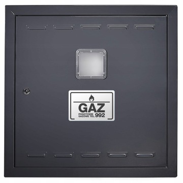 Drzwiczki gazowe 55x55 grafit z okienkiem