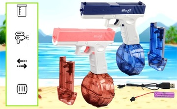 АВТОМАТИЧЕСКИЙ ЭЛЕКТРИЧЕСКИЙ ВОДЯНОЙ ПИСТОЛЕТ GLOCK 9м ВОДЯНОЙ ПИСТОЛЕТ GLOCK