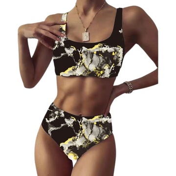 STRÓJ KĄPIELOWY WYSOKI STAN BIKINI WKŁADKI BOHO