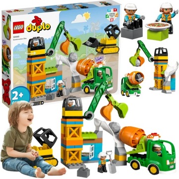 KLOCKI LEGO DUPLO BUDOWA BETONIARKA DŹWIG PREZENT DLA 2,3,4 LATKA