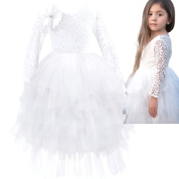 Платье причастия для причастия свадьба Элегантная формальная для девушки 140