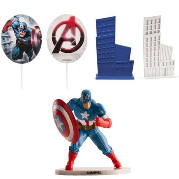 ФИГУРКА торта КАПИТАН АМЕРИКА, украшение МСТИТЕЛИ
