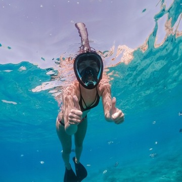 МАСКА ДЛЯ СНОРКЕЛИНГА S/M ДЕТСКАЯ ПОЛНОЛИЦЕВАЯ ДЛЯ ПЛАВАНИЯ