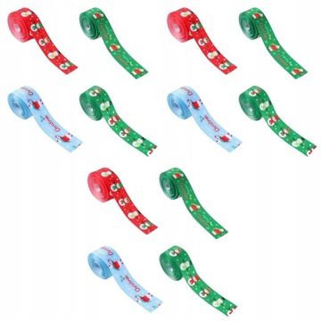 Christmas Ribbon Satin Ribbons Bows Set 12 Pcs