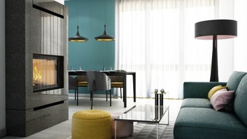 Каминная решетка LUFT SF черная 9х40 для камина