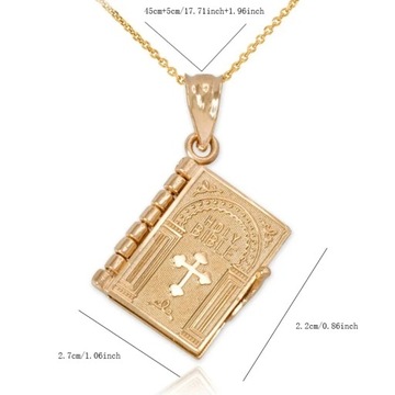 Naszyjnik Biblia Pismo Święte Holy Bible Chrześcijan Nowy i Stary Testament