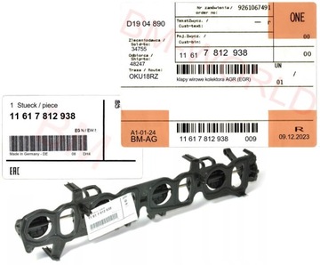 nowe OE klapki wirowe kolektora EGR BMW N47 z ASO