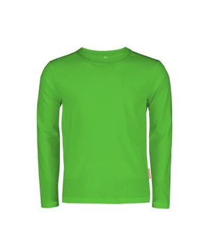 ЗЕЛЕНАЯ СВОБОДНАЯ БЛУЗКА С ДЛИННЫМ РУКАВОМ, БЕЗ ПРИНТА, 116СМ