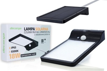 WODOSZCZELNA HERMETYCZNA LAMPA ELEWACYJNA SOLARNA Z PANELEM SŁONECZNYM