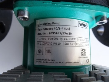ЦИРКУЛЯЦИОННЫЙ НАСОС ВОДЫ WILO STRATOS 40/1-4 (DE) 2095499/13w20