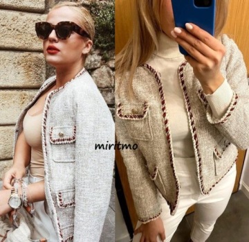 A945 ПИДЖАК ZARA ПАЛЬТО КУРТКА - XS