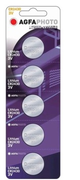 5x Bateria litowa AgfaPhoto CR2430 DL2430 2430 3V