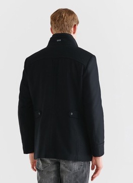 Czarny jednorzędowy płaszcz męski PAKO LORENTE 52