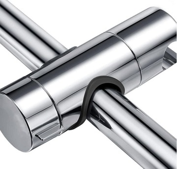 Держатель трубки для душевой штанги М22–25 мм, хромированный.