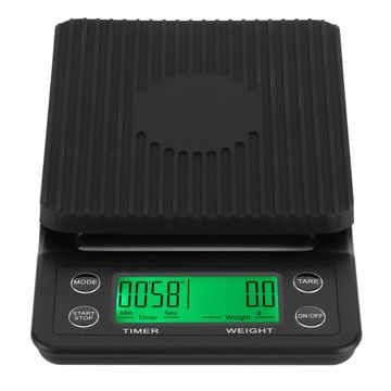 ЦИФРОВЫЕ КУХОННЫЕ ВЕСЫ / КОФЕЙНЫЕ ВЕСЫ - ЧЕРНЫЕ