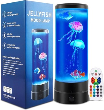 ЛАВА-СВЕТИЛЬНИК С МЕДУЗАМИ И РЫБАМИ RGB НОЧНОЙ СВЕТИЛЬНИК 17 ЦВЕТОВ + ДИСТАНЦИОННОЕ УПРАВЛЕНИЕ