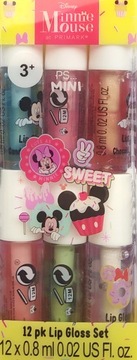 DISNEY zestaw 12szt błyszczków dla dzieci błyszczyk MYSZKA MINNIE MIX