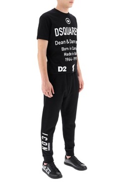 DSQUARED2 markowe włoskie spodnie dresowe ICON L