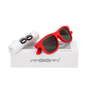 Okulary przeciwsłoneczne dla dzieci ITOOTI CLASSIC M (3 lata +) czerwone